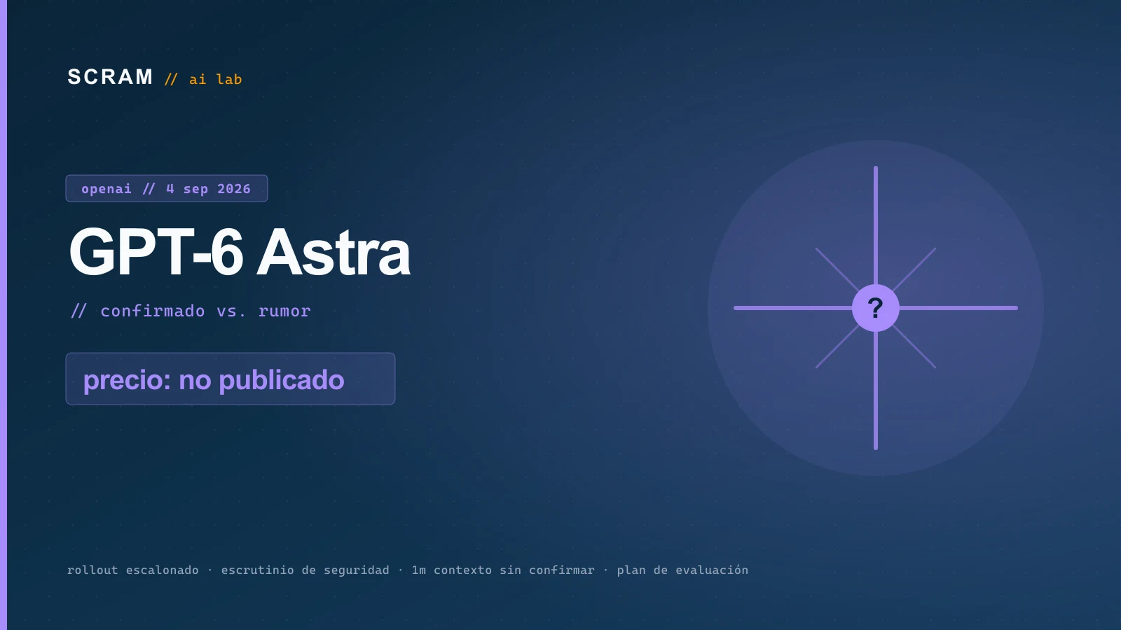 GPT-6 Astra: lo que OpenAI confirmó, lo que circula sin fuente y qué hacer mientras tanto